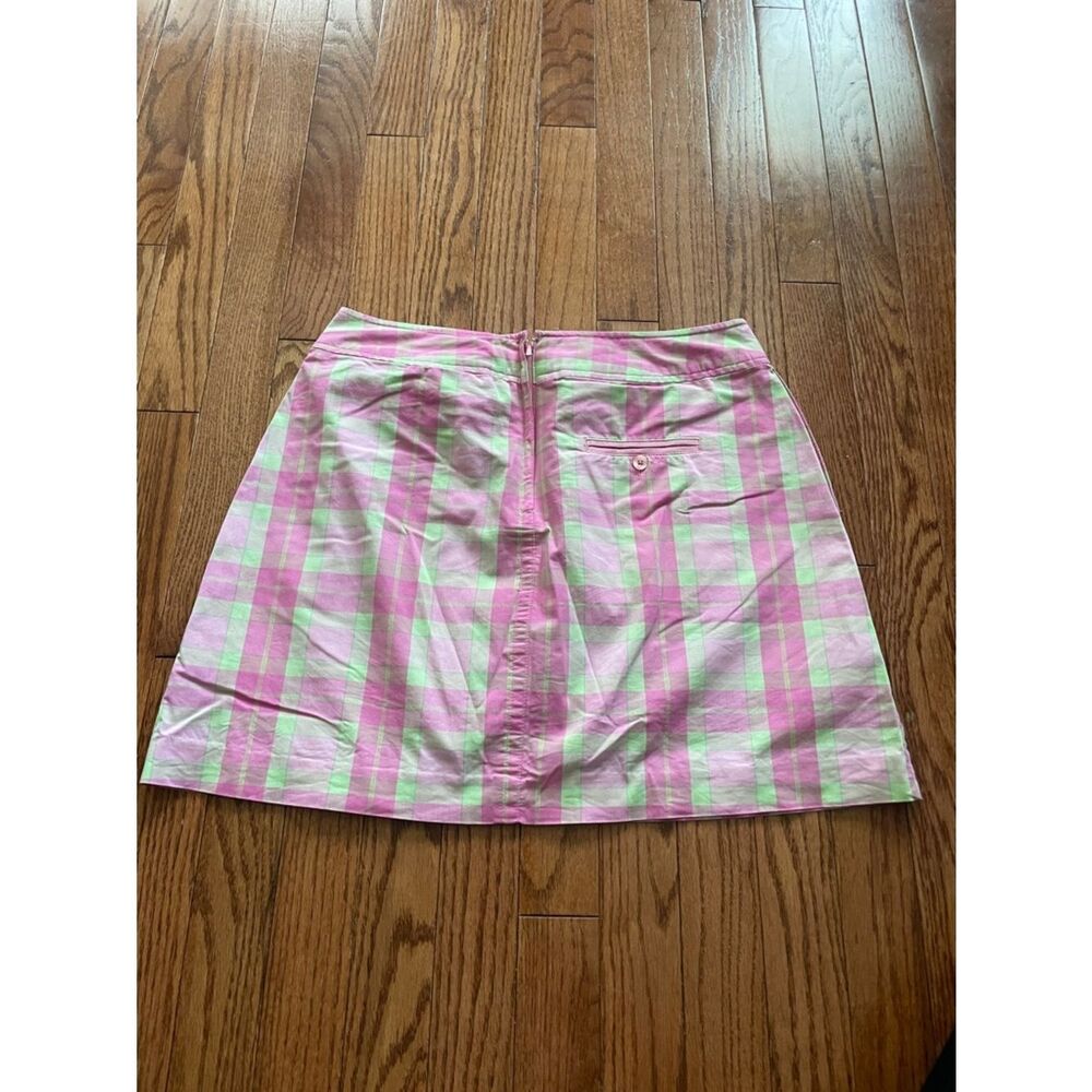 Lilly Pulitzer Pink Green Plaid Skort Women’s Sz 6 - Picture 2 of 10